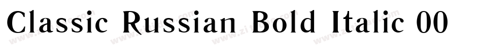 Classic Russian Bold Italic 001.001字体转换